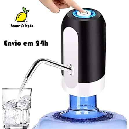 Bomba Elétrica De Galão Universal Com Carregamento USB Para Garrafão De Água Recarregável