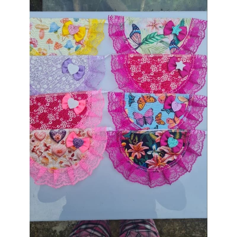 Bandanas estilo babador M, estampas sortidas, 10 unidades, banho e tosa, pet shop