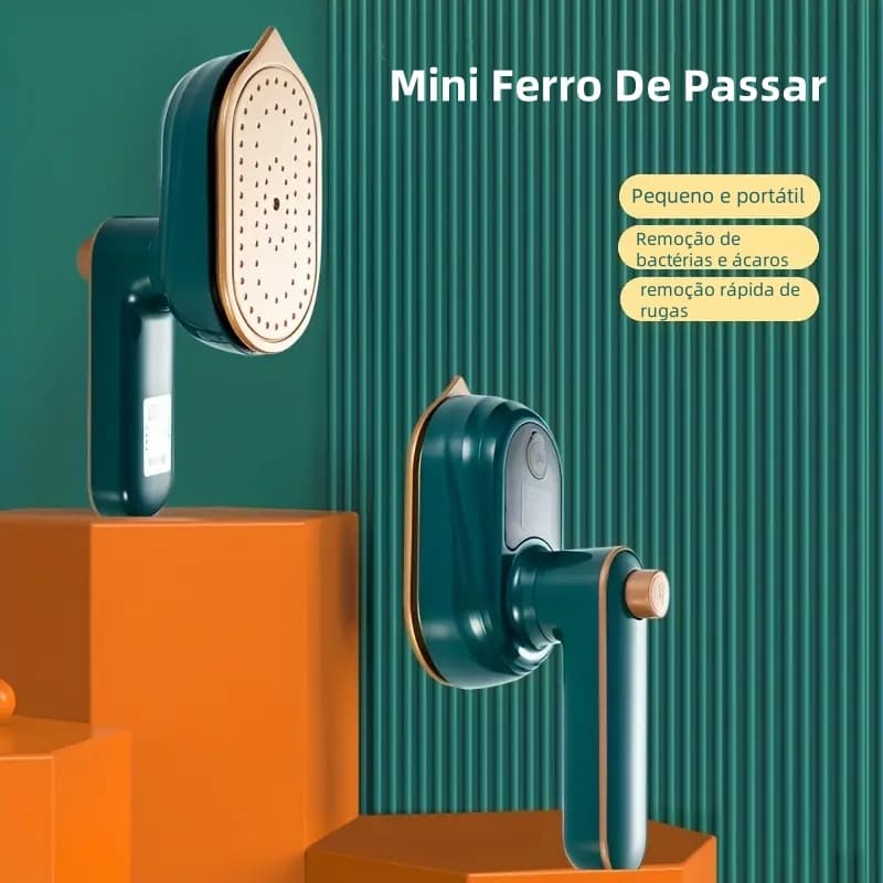 Mini Ferro De Passar Roupas Vapor Para Viagem Elétrico Portátil Pequeno Bivolt 110v e 220v Alta Temperatura