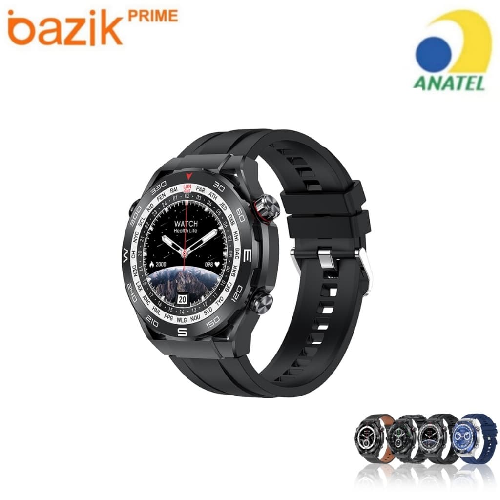 Bazik smartwatch redondo MA11 Esportes Cardíaca 2GB NFC GPS GPT NOVO masculino relógio IP68