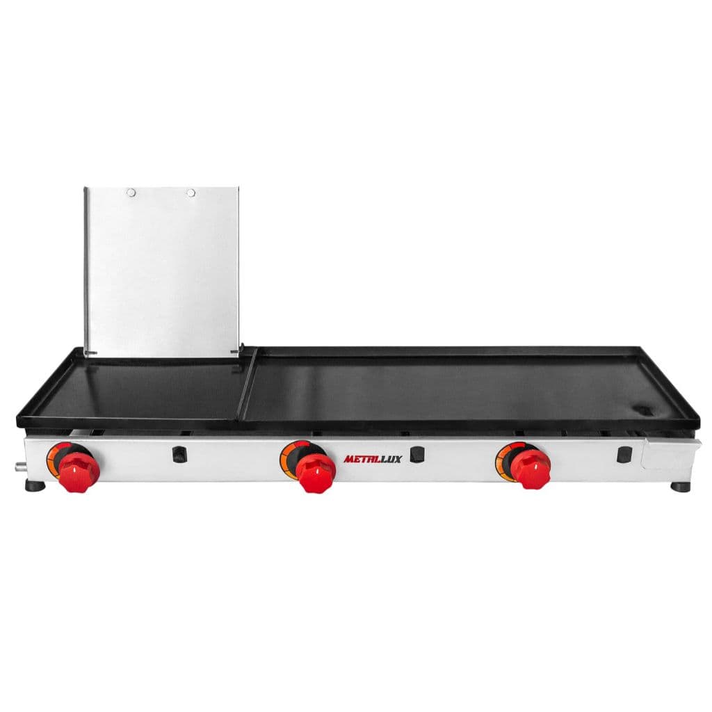 Chapa Chapeira Premium Lanche Hamburguer Bife 90x30 C/ Prensa Metallux Oferta