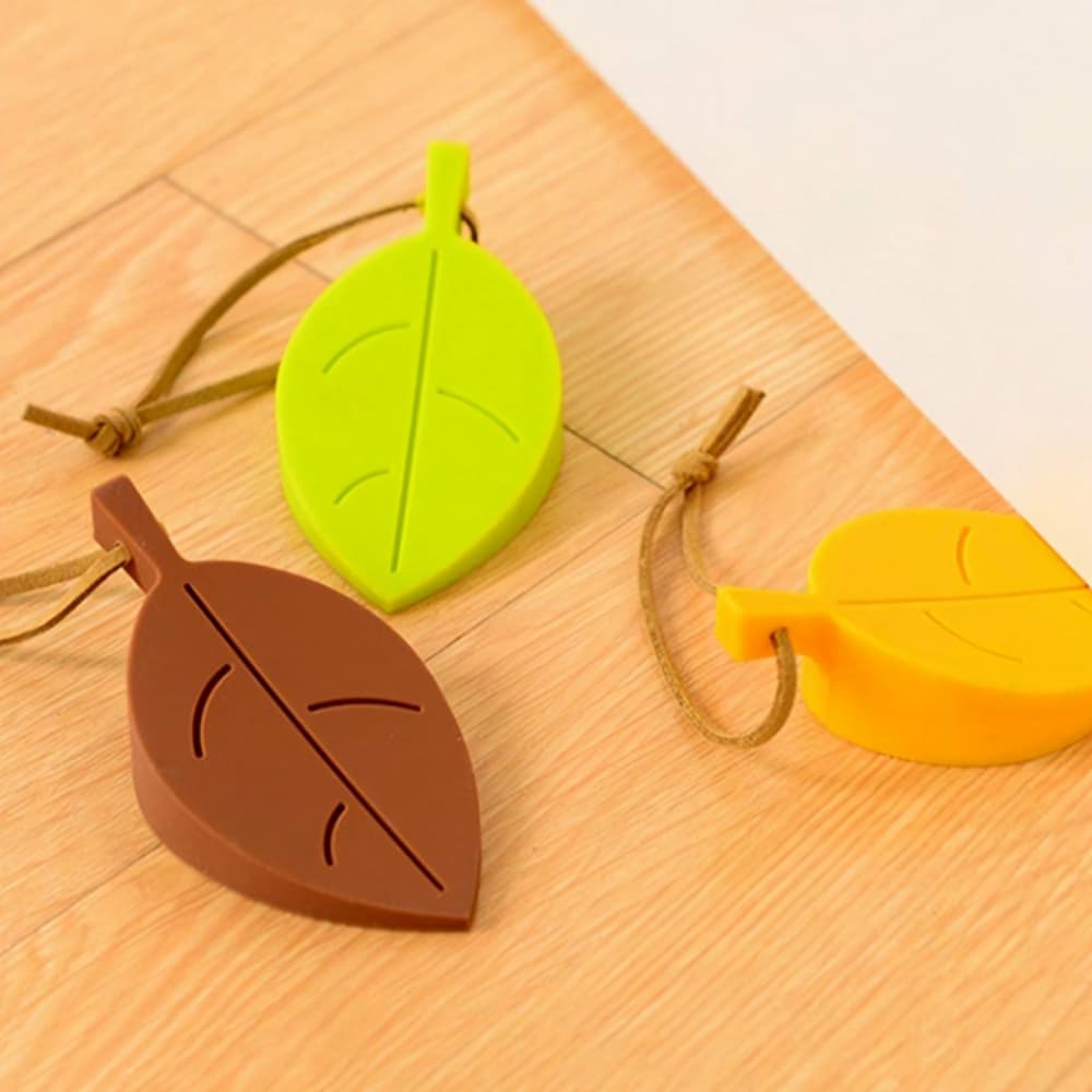 Parador De Porta Folha Prendedor Silicone Peso Trava Protetor Decoração