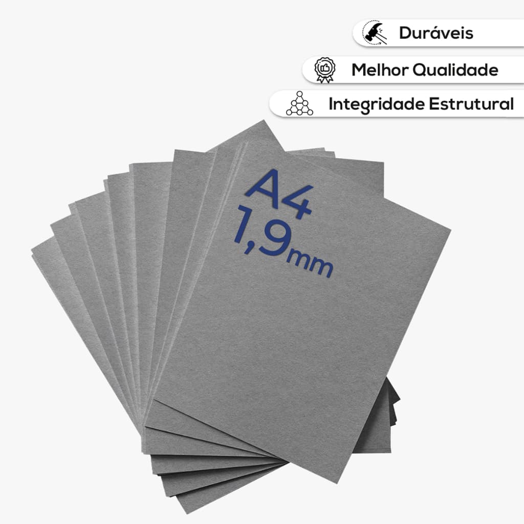 PAPELÃO PARANÁ CINZA A4 HOLLER 25 PLACAS 1,9mm #Encadernação#Artesanato#Agendas#Criatividade#Horle##