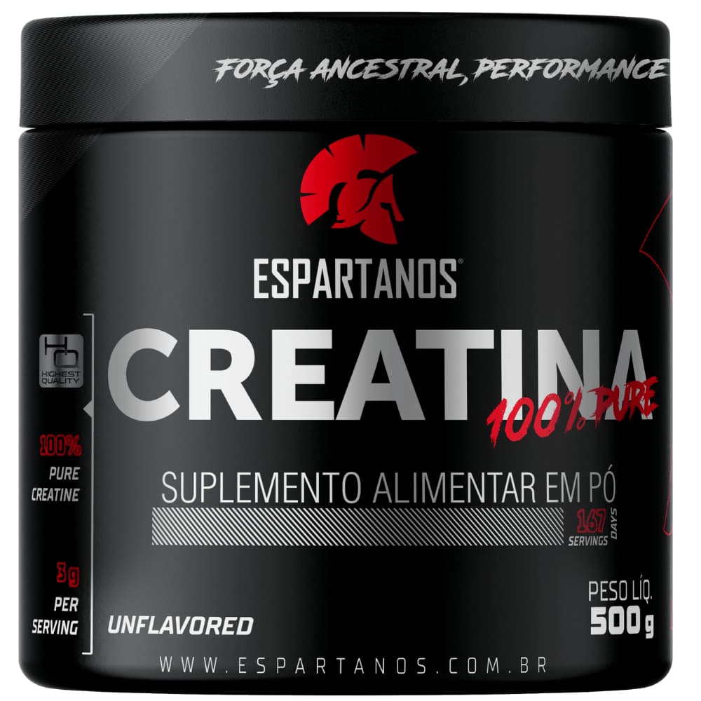 Creatina Monohidratada 100% Pura 500g - Espartanos Suplementos