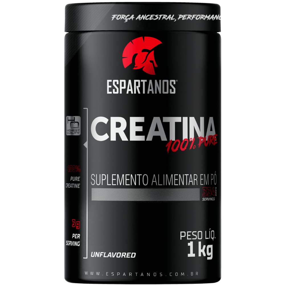 Creatina Monohidratada 100% Pura 1KG Espartanos Suplementos - Suplemento em pó Creatine