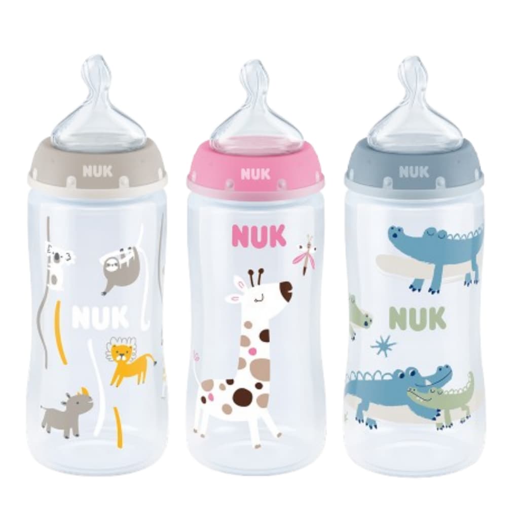 Mamadeira Anticolica Nuk First Choice Bico Ortodôntico Controle de Temperatura 300 mL +6 Meses