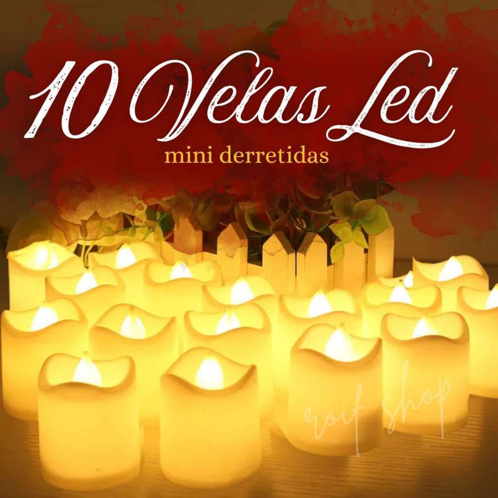 Kit 10, 12, 24 e 48 Vela Led Decorativa Com Baterias Jantar Romantico Casamentos Dias Dos Namorados Vela Led Decorativa