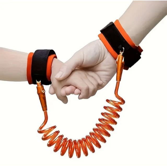 Pulseira Infantil Cordão Anti Perda - Child Anti Lost Strap Criança Segurança Cor Coral Pulseira