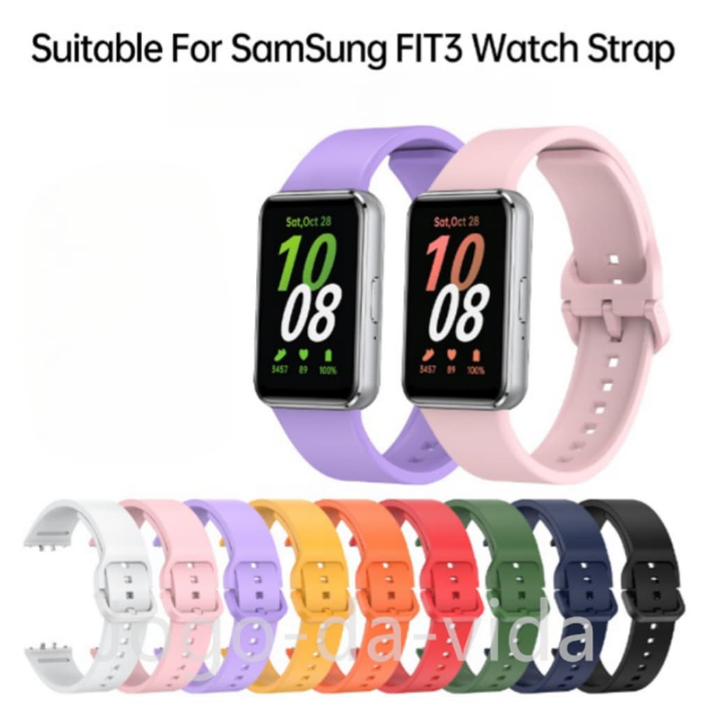 Pulseira para Samsung Galaxy Fit 3 Sm-R 390 pulseira de silicone de metal pulseira inteligente pulseira liberação rápida