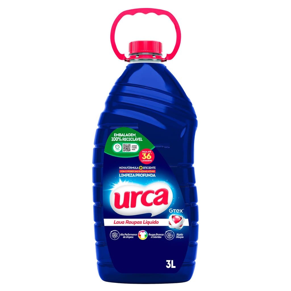 Lava Roupas Liquido  Urca Azul 3l