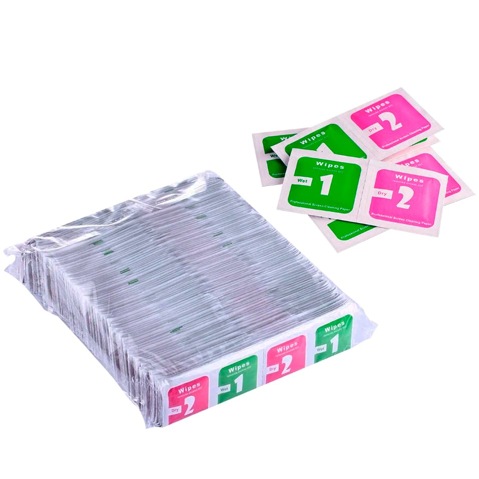 Kit Limpeza Limpa Tela De Celular Wipes Pano Seco E Húmido