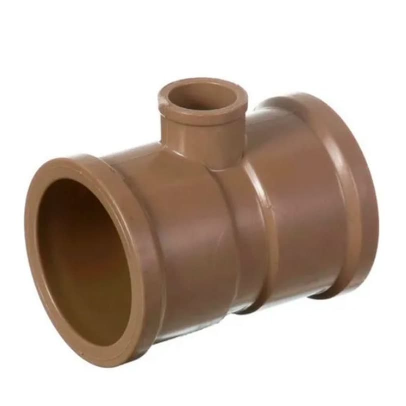 Te Redução Soldável 50x25  PVC Hidráulica