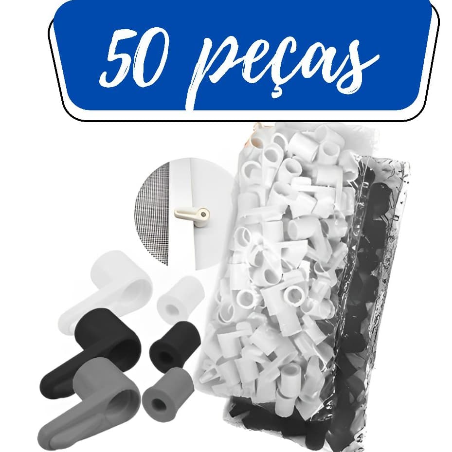 Trava Para Tela Mosquiteiro 50 peças Tramela para perfil