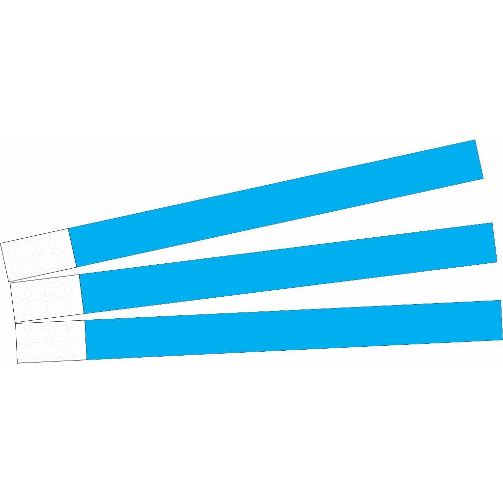 100 Pulseiras Azul p/ Eventos Lisas sem Impressão Baladas Niver Casamento Identificação