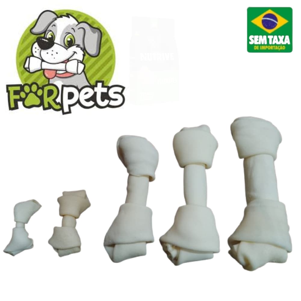 Petiscos para Cachorros Osso Nó Natural 1KG - Vários Tamanhos - ForPets