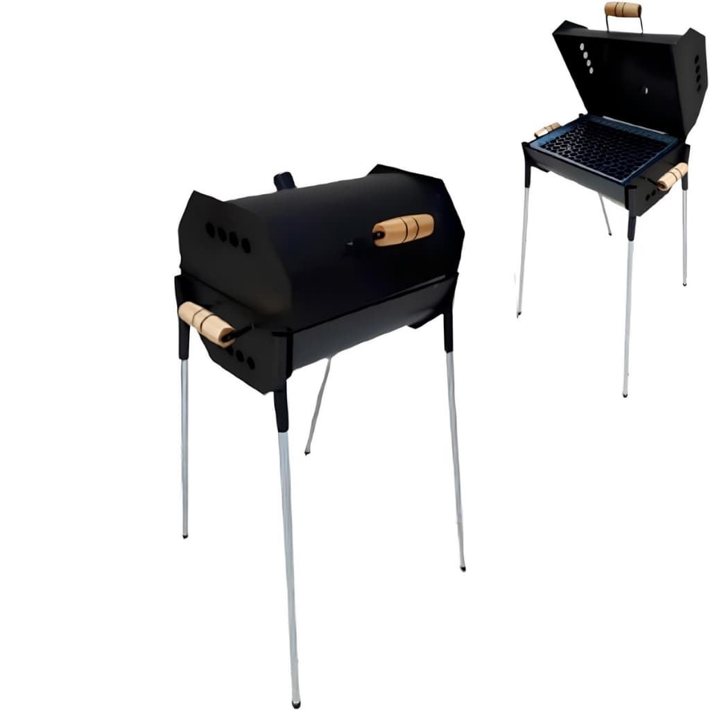 Churrasqueira Mini Bafo  2 em 1 Bafinho a Carvão Com pés ou De Bancada