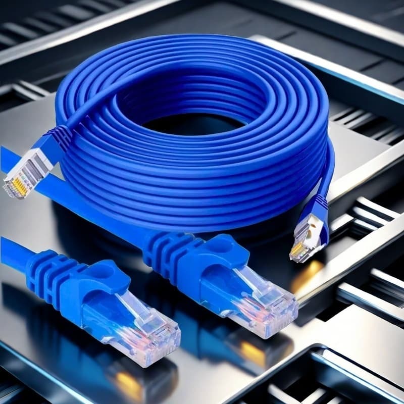 Cabo De Rede 20 Metros  CAT5E Rj45 Internet Resistente Azul