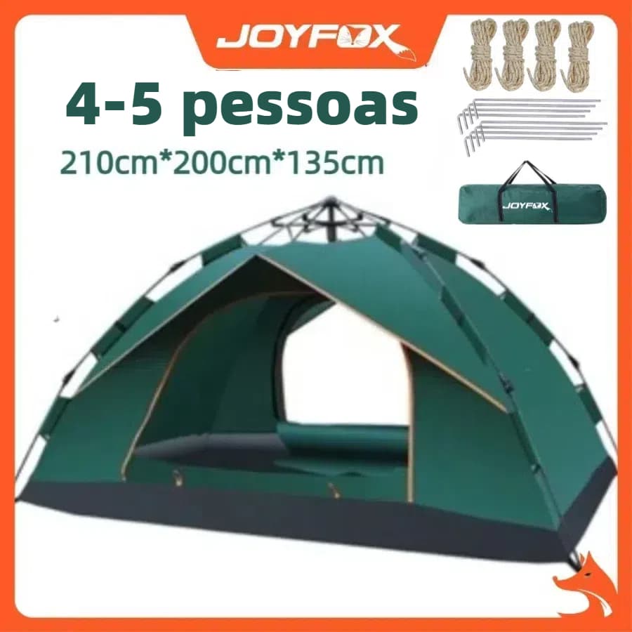 JOYFOX Barraca Camping Acampamento 4/5 Pessoas Automatica barraca de acampamento