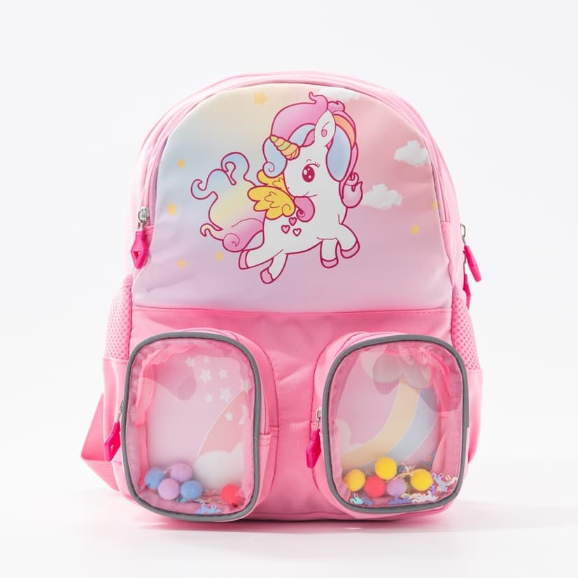 【💖OFERTA ESPECIAL】Mochila Escolar Unicórnio Infantil Menina Com Fecho de Peito Bolsa Resistente MA5812-PONEI