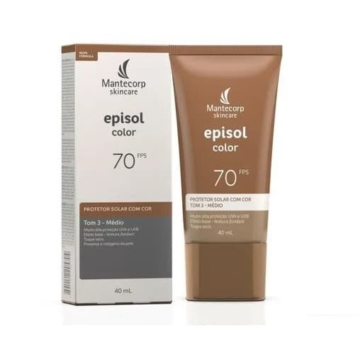 Protetor Solar Facial Episol Color FPS70 Tom 3 Médio 40ml