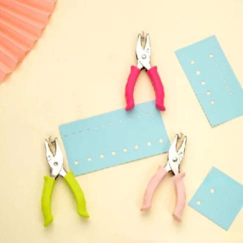 Alicate Furador Perfurador Papel Eva Circulo Scrapbook 6mm e 3mm