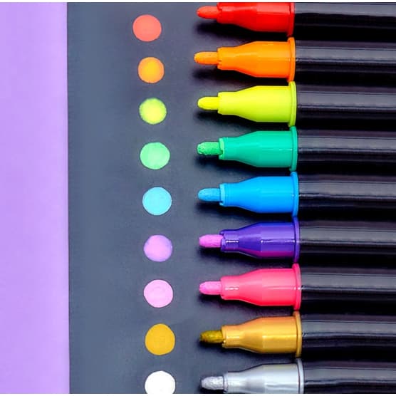 Giz Liquido Lavável Com 6 Cores Volta as Aulas Escolar