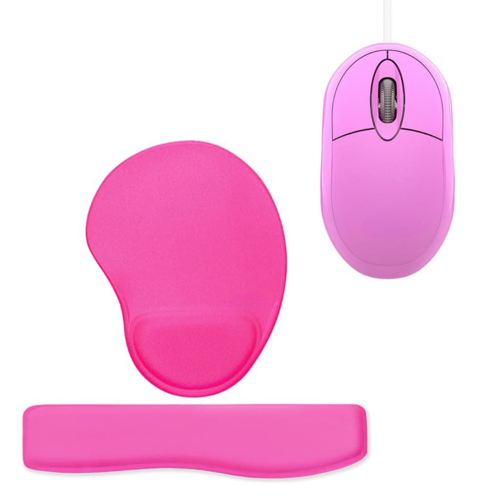 Combo Kit Mouse Barato Rosa  + MousePad Ergonômico ou comum quadrado