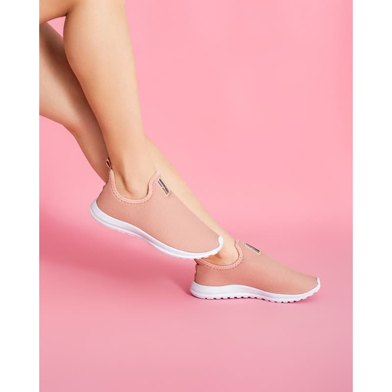 Tênis Meia Feminino Calce Fácil Academia Botinha Ortopédico Esportivo Sneaker Slip On Sem cadarço Casual confortável