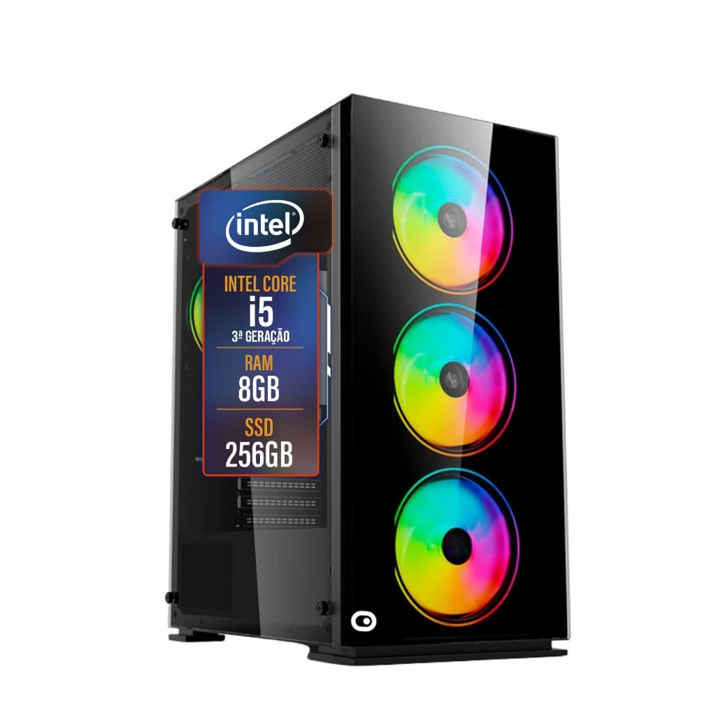 Computador Gamer 2Eletro RGB, Intel Core i5, 8GB RAM, SSD 256GB, Fonte 500W - PG2E-1000RG