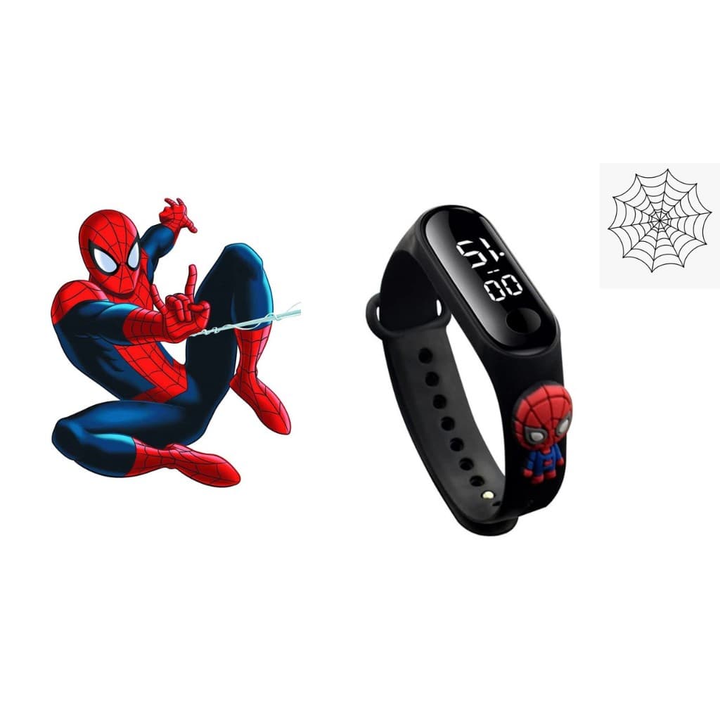 Relógio Digital Infantil Prova D'agua Homem Aranha