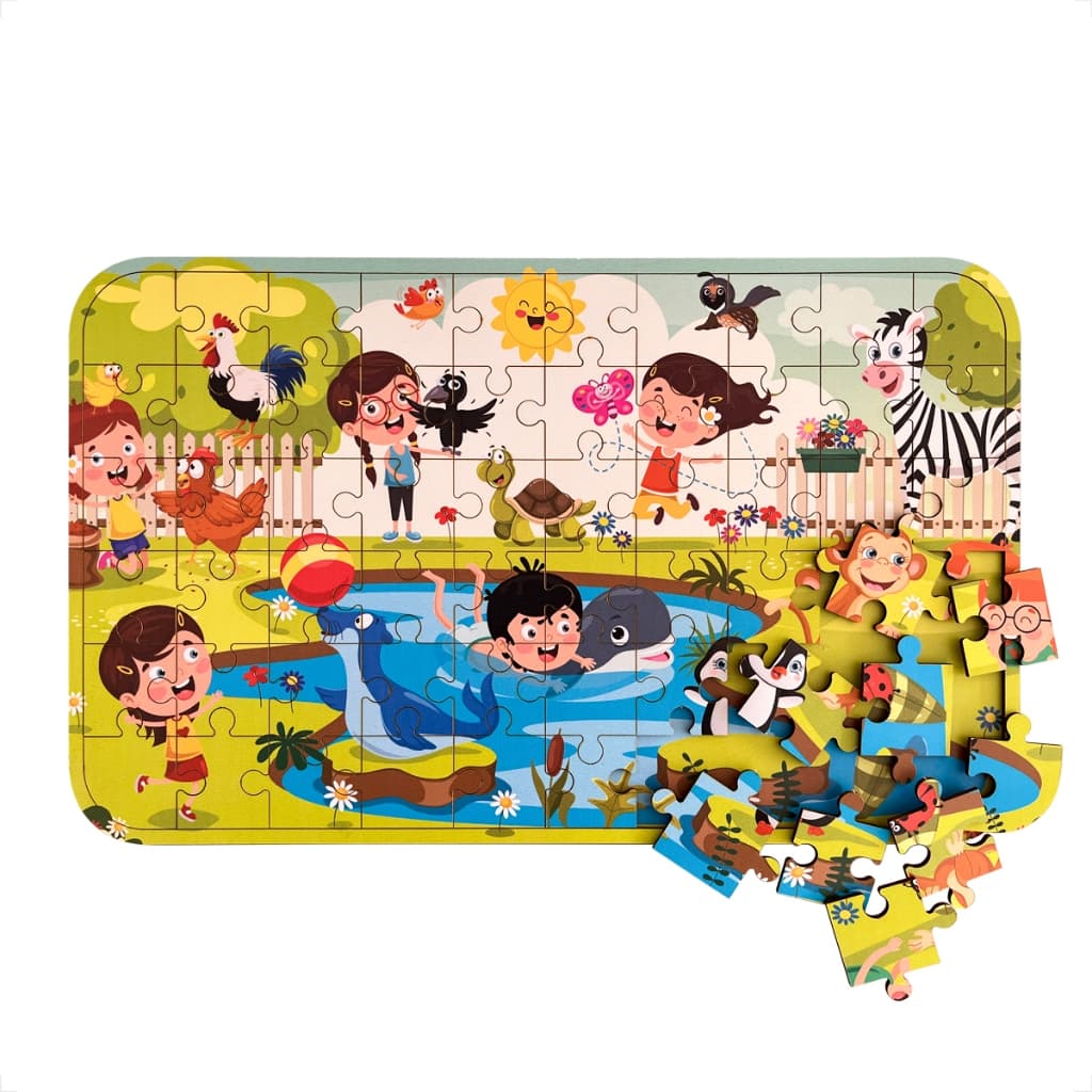 Quebra Cabeça Infantil Criativo 60 Peças Encaixe Festa Educativo Desenvolvimento