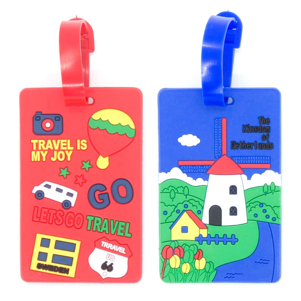 Kit 2 Tag Etiqueta Identificadora Dados Bagagem Despachada P/ Não Perder Mala Aeroporto Avião