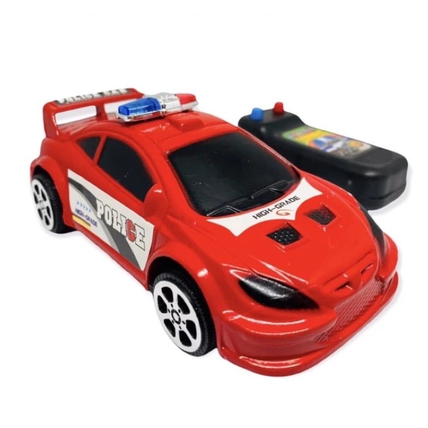 Carrinho De Controle Remoto Carro Policia Sirene 1:24 Carro Brinquedo Infantil Criança