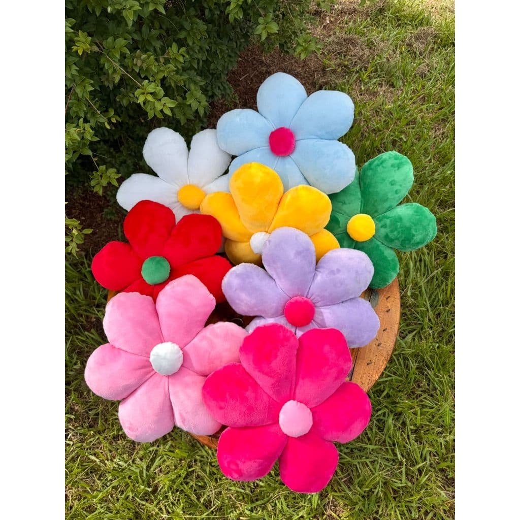 Almofada Flor De Pelúcia Margarida Decoração sofá Sala Quarto Bebê