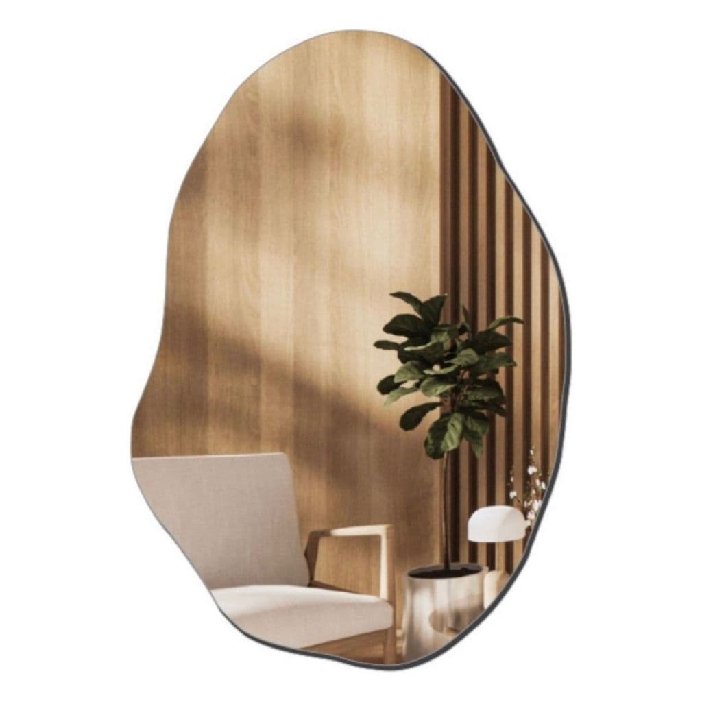 Espelho Orgânico 70x50 Lapidado Polido Moderno Decorativo (TORTINHO)