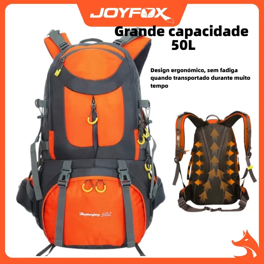 Mochila Cargueira 50L Joyfox Impermeável Acampamento Trilha Viagem Mochilão