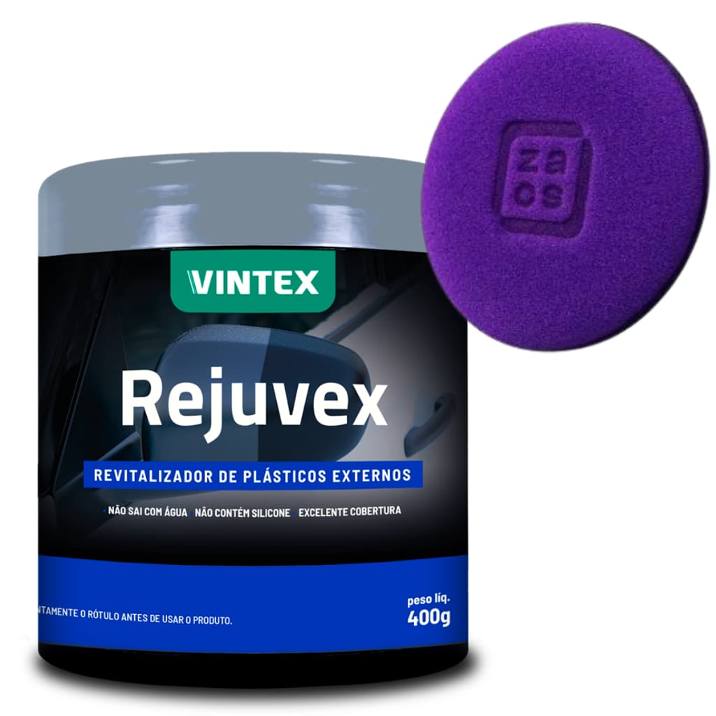 Renovador De Plastico E Borrachas Rejuvex 400g Aplicador Zacs Vonixx