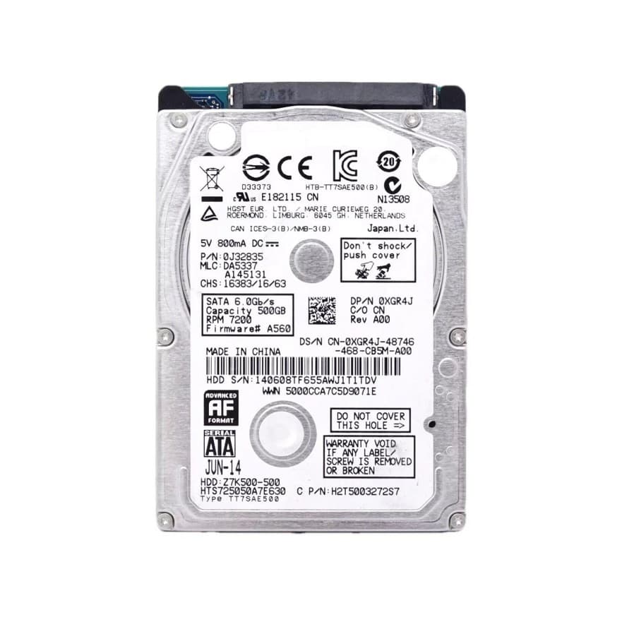 Disco rígido HD 2.5 Armazenamento 250GB