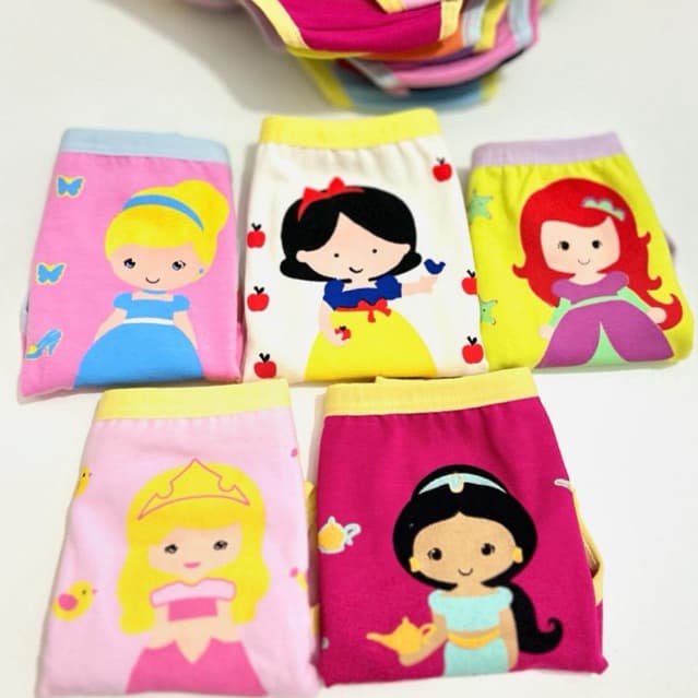 5 Calcinhas infantil de algodão ultra macia e confortável para meninas de 0 a 10 anos