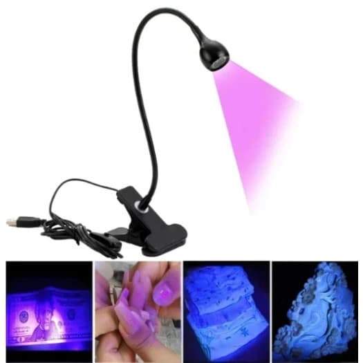 Luminária UV Ultravioleta De Mesa Com Garra Presilha Para Manicure Galaxy
