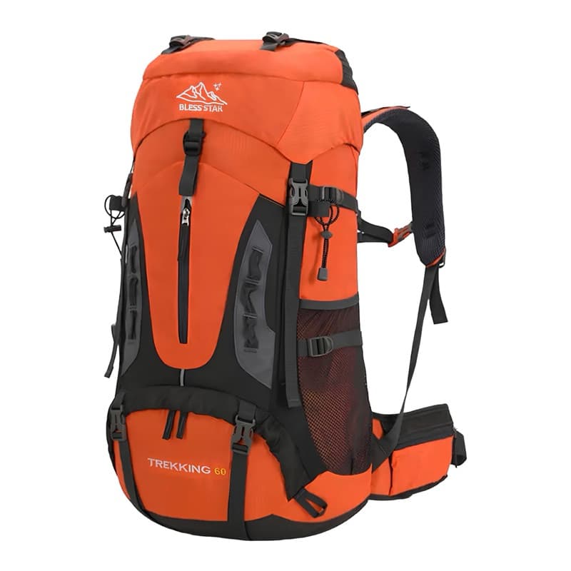 Mochila Trilha Camping Caminhada Trekking Cargueira Montanhismo Com Capa de Chuva Alpinismo 60L