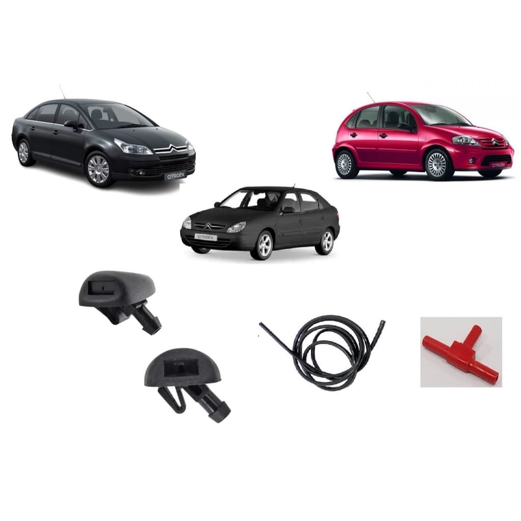 Par Esguicho Brucutu Parabrisa 206 207 307 308 C3 C4 Xsara + Mangueira e T