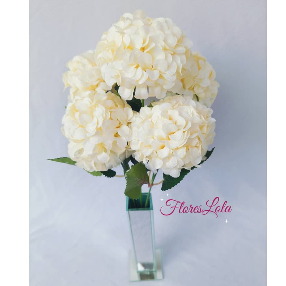 Buquê de Hortência ,Cravo Artificial Buque Com 5 Flor P/ Decoração Casamento, Arranjos, Decorar Festas e casa