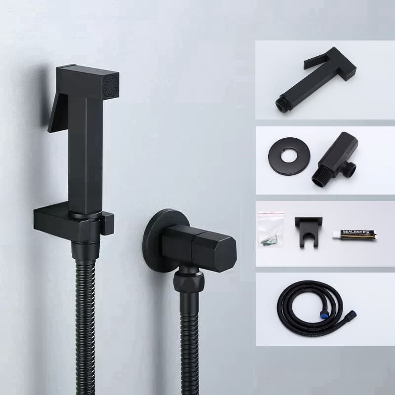 Ducha Higiênica Aço Inoxidável para Banheiro com Gatilho e Mangueira – Kit Completo de Bidê para Parede Yesop
