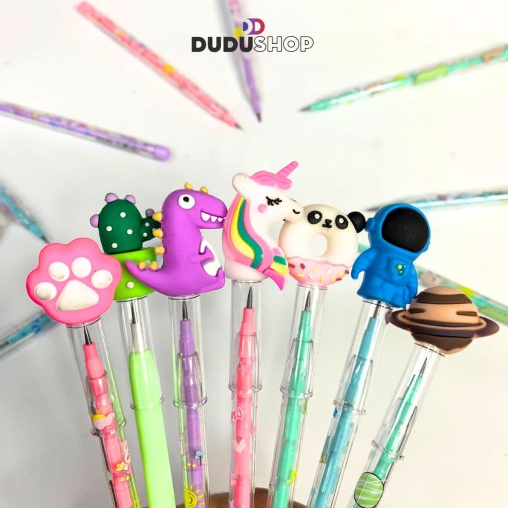 Lapiseira Troca Ponta Lápis Refil Material Escolar Papelaria Fofa Menino Menina Lapiseira
