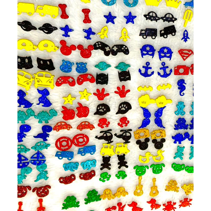 200 ou 100 ou 50 Adesivos Pet variadas eva com gliter stikers cachorro com ou sem pelos 50 variedades de ótima