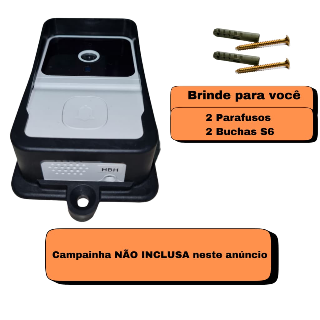 Proteção para Campainha Inteligente -  Case Anti Vandalismo Anti Furto e Chuva Campainha Tuya T23