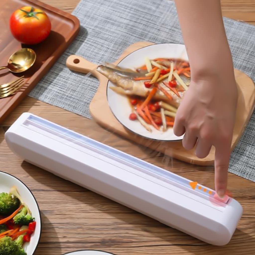 Cortador Dispenser De Filme Pvc C/ Ventosa Alimentos Cozinha