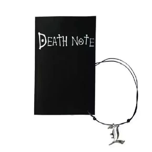 Caderno Death Note Kira Ryuk Anime Livro Morte E Colar L