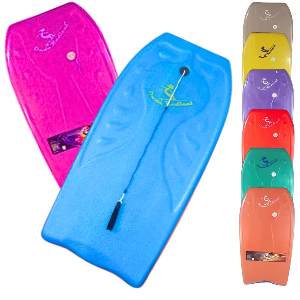 Prancha De Surf Com Leash Praia Verão Onda Radical Piscina Férias Bodyboard Media Grande Cordinha